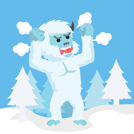 yeti angry illustrwallet cheerful huggin moneyation designのイラスト素材