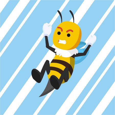 bee stinging vector illustration designのイラスト素材