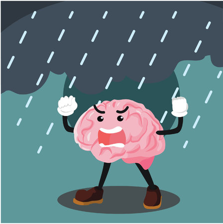 brain brainstorming vector designのイラスト素材