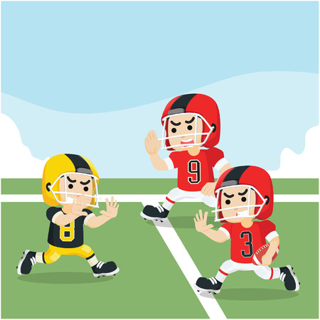 american football match illustration designのイラスト素材
