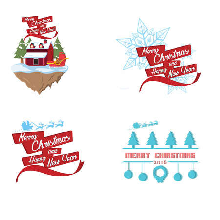 cristmas cartoon set illustration designのイラスト素材