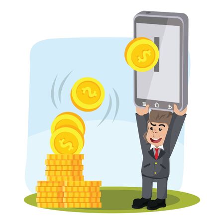 business gorilla ebanking illustration designのイラスト素材