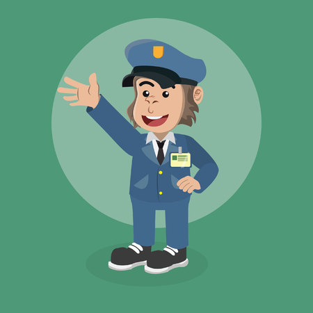 gorilla postman illustration designのイラスト素材