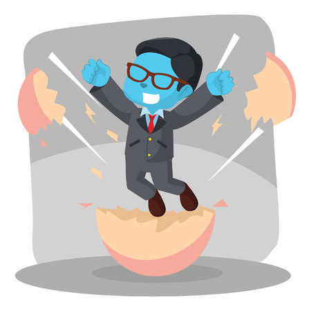 Businessman hatching from eggâ stock illustrationのイラスト素材