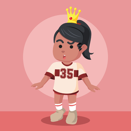 Modern African beauty princess stock illustration.のイラスト素材