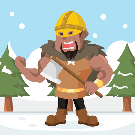 Big African Viking lordのイラスト素材