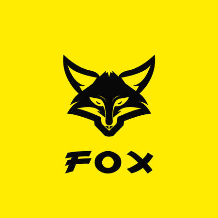 Fierce black wolf head logo. Ferocious wolf head logo symbolのイラスト素材