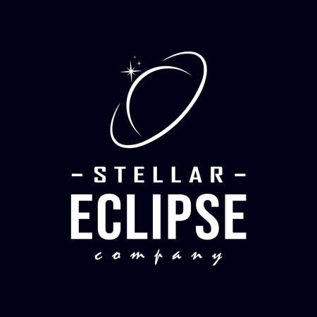 Space eclipse star simple logo design vector templateのイラスト素材