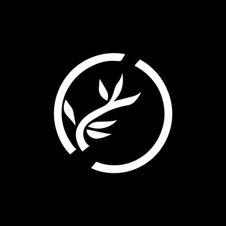 Herbal leaf vector logo design element icon designed in a unique styleのイラスト素材