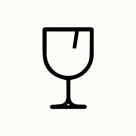 A minimalist line art illustration of a wine glass perfect for adding a touch of elegance to any project design or celebration theme.のイラスト素材