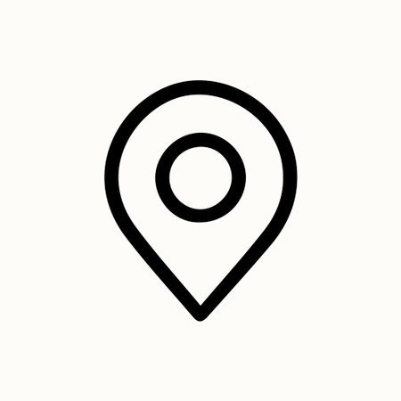 This is a clean and minimalist location icon perfect for maps apps websites presentations or any visual communication needing location servicesのイラスト素材
