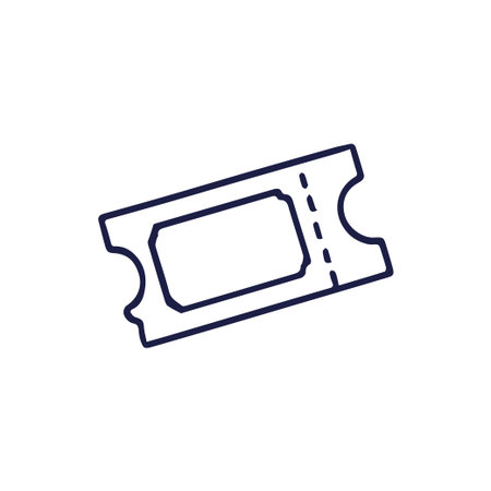 A simple outline icon of a generic ticket or coupon, ideal for event admission, travel passes, or...