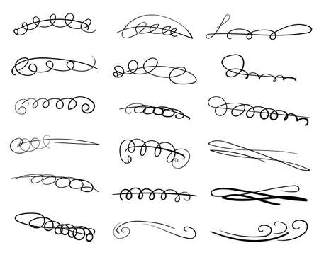 Art Lines. Isolated on white. Vector illustration for your designのイラスト素材