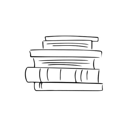 Hand-drawn books and notepads.のイラスト素材