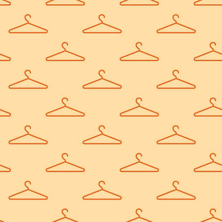 Seamless pattern with clothes hangers. Simple minimalistic endless background. Backdrop for your dasign.Vector illustrationのイラスト素材