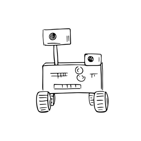 Mars Rover Simple Drawing Mars Rover Drawing Easy