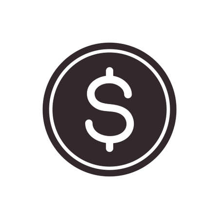 Coin dollar icon. Financial sign, finance, currency Simple minimalist designのイラスト素材