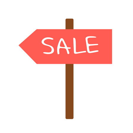 Sale sign, minimalistic discount simple banner.のイラスト素材