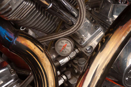 The big motorcycle engine chrome.の写真素材