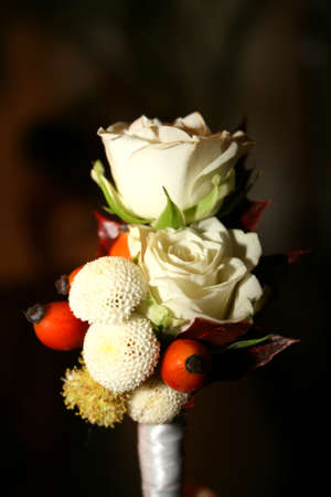 Flower arrangement created for a wedding.の写真素材
