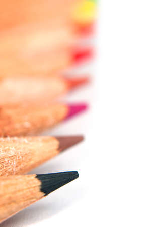 Macro detail of a set of colored pencilsの写真素材