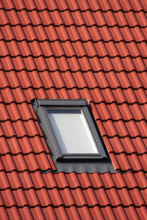 Red tiles of the houseの写真素材