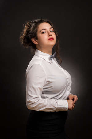 stylish confident woman portrait の写真素材