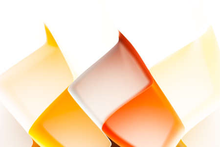 Colorful paper in unique shapes with shadow effect and selective focus.の写真素材