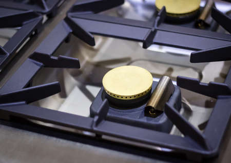 modern appliance stainless steal kitchen burnerの写真素材