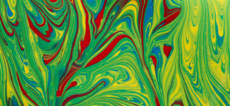 close up of different color oil paint