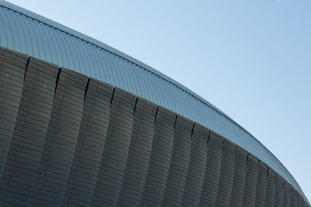 modern contemporary architecture bright steel detail abstractの写真素材