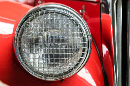 vintage old retro oldtimer classic car headlightの写真素材