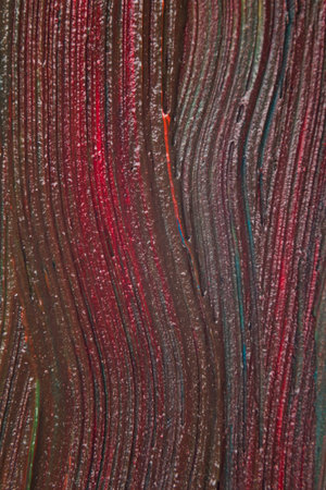 close up of different color oil paint