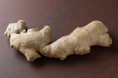 fresh healthy organic ginger root on table