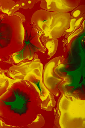 close up abstract image of different color paintの写真素材