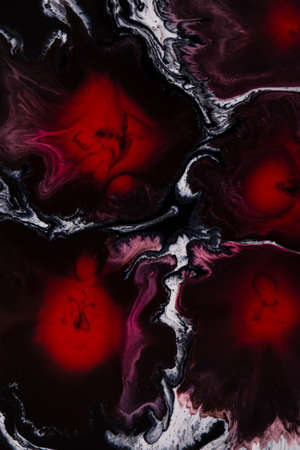 close up abstract image of different color paintの写真素材