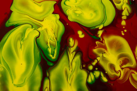 close up abstract image of different color paintの写真素材