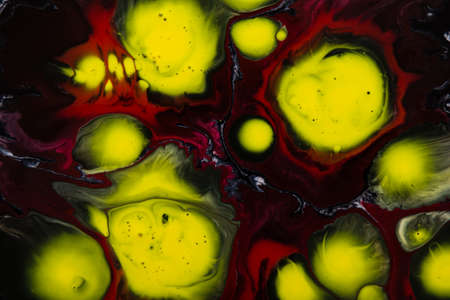 close up abstract image of different color paintの写真素材