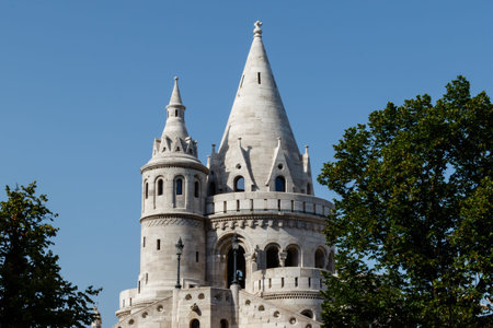 fisherman bastion architecture detail in budapestの写真素材