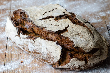 artisan healthy organic traditional cracked sourdough rye bread