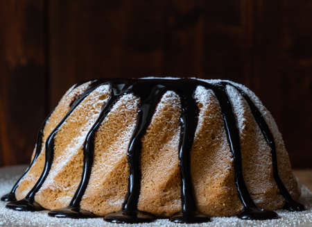 Sweet tasty rustic homemade bundt cake dessertの写真素材