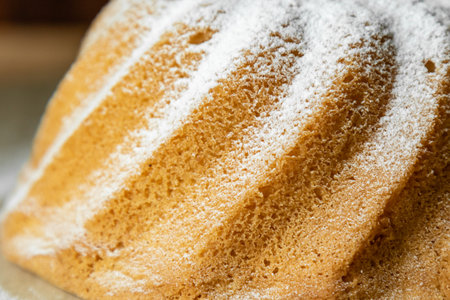 Sweet tasty rustic homemade bundt cake dessert