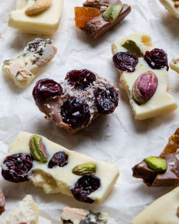 artisanal handmade gourmet milk chocolate dessert snackの写真素材