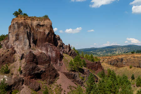 beautiful mountain landscape on a sunny dayの写真素材