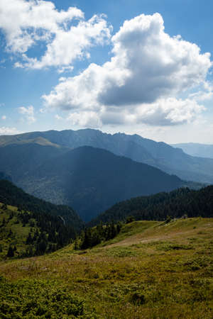 beautiful mountain landscape on a sunny dayの写真素材