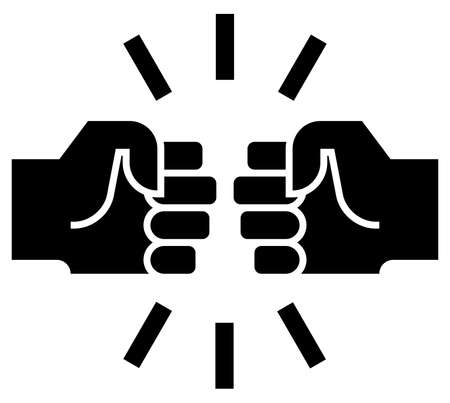 Vector icon of two fists bumping togetherのイラスト素材