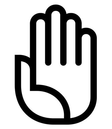 Vector icon of palm side of human hand.のイラスト素材