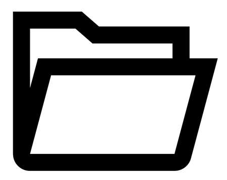 Black outline sign of files folder.のイラスト素材