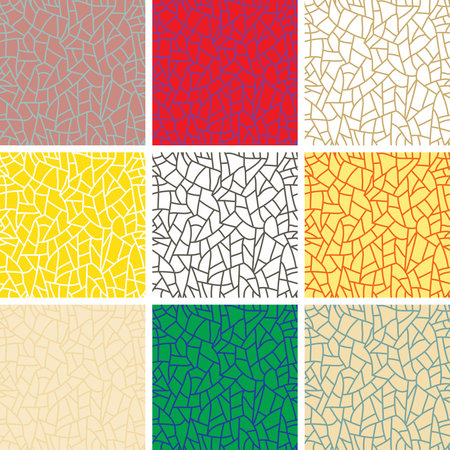 Vector set of seamless melon patternsのイラスト素材