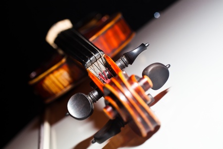 Fragment of violin closeup